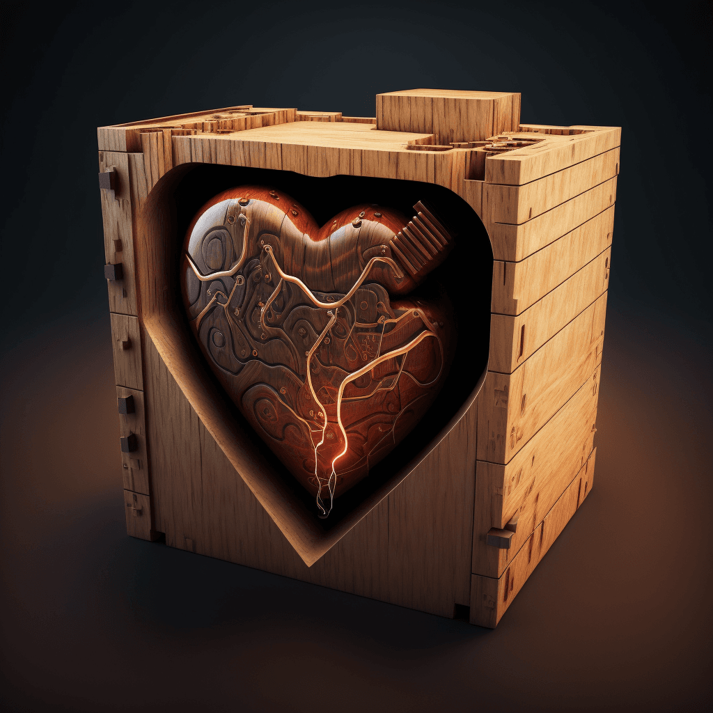 Heart in a wooden box