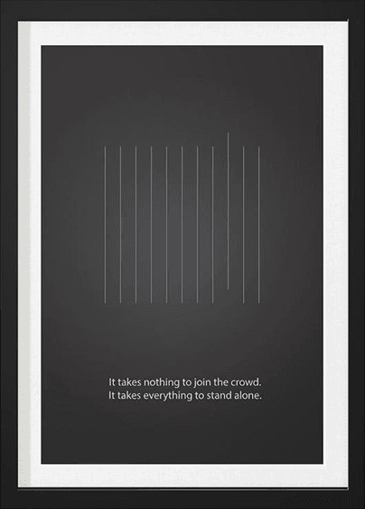 It takes nothing to join the crowd